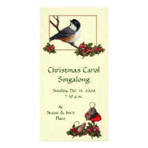 INVITACIÓN DEL NAVIDAD: Chickadee: El villancico c Tarjetas Personales Con Fotos