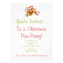 Invitación del navidad de Goldendoodle