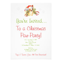 Invitación del navidad de la chihuahua