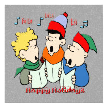 Invitación del navidad de los Carolers del navidad