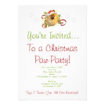 Invitación del navidad de Pomeranian