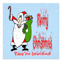 Invitación del navidad del bolso de Santa y del ju