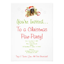 Invitación del navidad del boxeador
