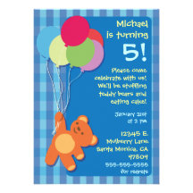 Invitación del oso de peluche y de la fiesta de cu