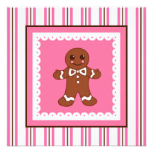 Invitación del pan de jengibre del navidad