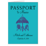 Invitación del pasaporte del boda a Cancun México Felicitaciones