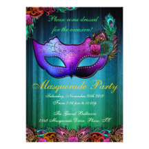 Invitación del pavo real de la celebración del fie