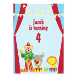 Invitación del payaso de circo del dibujo animado 