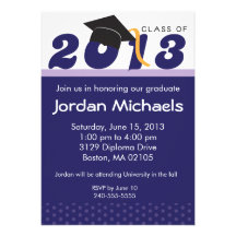 Invitación del punto de la púrpura de la graduació