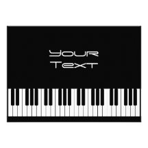 Invitación del teclado de piano