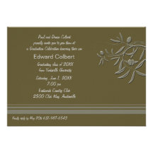 Invitación del verde verde oliva