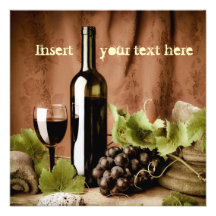 Invitación del vino rojo