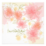 Invitación delicada de las flores