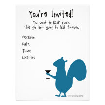 Invitación divertida de la ardilla