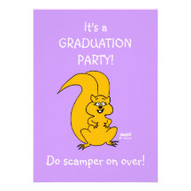 Invitación divertida de la fiesta de graduación de