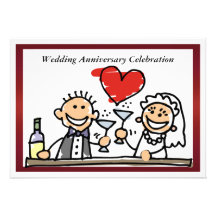 Invitación divertida del aniversario de boda