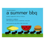 Invitación divertida del golpe del Bbq del verano 