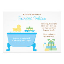 Invitación Ducky de la fiesta de bienvenida al beb