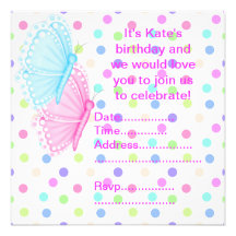 invitación dulce de la mariposa