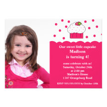 Invitación dulce del cumpleaños de la foto de la m