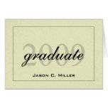 Invitación elegante 2009 de la graduación tarjeton