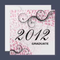 Invitación elegante 2012 del aviso del graduado de invitaciones