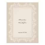 Invitación elegante clásica del boda del damasco