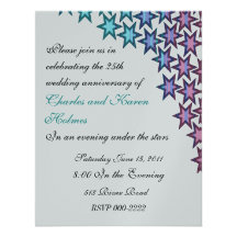 Invitación elegante de la fiesta de aniversario de