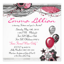 Invitación elegante de la fiesta de cumpleaños del