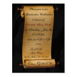 invitación elegante de la fiesta de graduación de  tarjetas postales