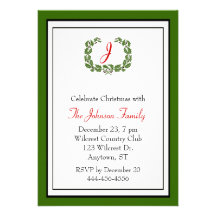 Invitación elegante de la fiesta de Navidad del mo
