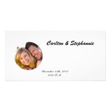 Invitación elegante de la foto de la bodas de plat tarjeta personal
