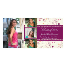 Invitación elegante de la graduación de la foto de tarjeta personal con foto