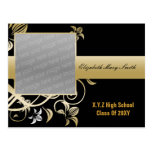 invitación elegante de la graduación de la foto de tarjetas postales