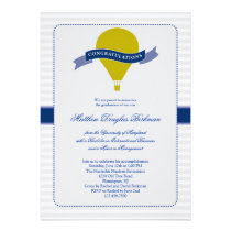 Invitación elegante de la graduación del globo del invitaciones