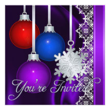 Invitación elegante de seda púrpura de las decorac