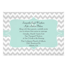 Invitación elegante del boda de Chevron