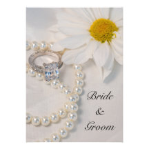 Invitación elegante del boda de la margarita