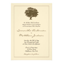 Invitación elegante del boda del árbol