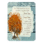 Invitación elegante del boda del árbol coralino de