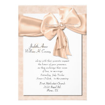 Invitación elegante del boda del melocotón