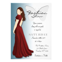 Invitación elegante del desfile de moda de la mari