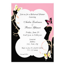 Invitación elegante del ensayo del boda de la mari