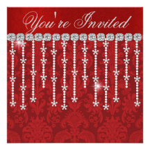 Invitación ELEGANTE del fiesta del COPO DE NIEVE B