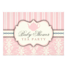 Invitación elegante del té de la fiesta de bienven