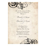Invitación elegante floral del boda del vintage ne
