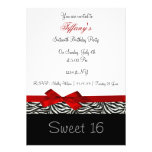 invitación elegante roja del fiesta del dulce diec invitaciones