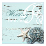 Invitación elegante romántica del boda de playa de