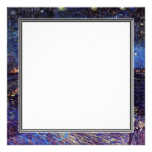 invitación en blanco, noche estrellada de Van Gogh
