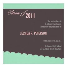 Invitación en colores pastel de la graduación de l